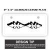 2" X 4" Aluminum License Plate  Thumbnail