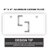 2" X 4" Aluminum License Plate  Thumbnail
