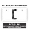 2" X 4" Aluminum License Plate  Thumbnail