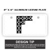 2" X 4" Aluminum License Plate  Thumbnail