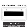 2" X 4" Aluminum License Plate  Thumbnail