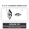 2" X 4" Aluminum License Plate  Thumbnail