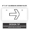 2" X 4" Aluminum License Plate  Thumbnail
