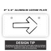 2" X 4" Aluminum License Plate  Thumbnail