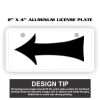 2" X 4" Aluminum License Plate  Thumbnail