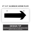 2" X 4" Aluminum License Plate  Thumbnail