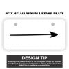 2" X 4" Aluminum License Plate  Thumbnail