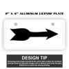 2" X 4" Aluminum License Plate  Thumbnail