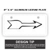 2" X 4" Aluminum License Plate  Thumbnail