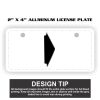 2" X 4" Aluminum License Plate  Thumbnail