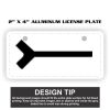2" X 4" Aluminum License Plate  Thumbnail