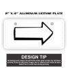 2" X 4" Aluminum License Plate  Thumbnail