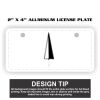 2" X 4" Aluminum License Plate  Thumbnail