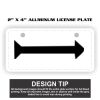 2" X 4" Aluminum License Plate  Thumbnail