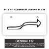 2" X 4" Aluminum License Plate  Thumbnail