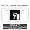 2" X 4" Aluminum License Plate  Thumbnail