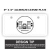 2" X 4" Aluminum License Plate  Thumbnail
