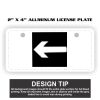 2" X 4" Aluminum License Plate  Thumbnail