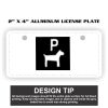 2" X 4" Aluminum License Plate  Thumbnail