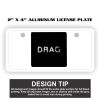 2" X 4" Aluminum License Plate  Thumbnail