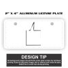 2" X 4" Aluminum License Plate  Thumbnail
