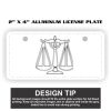 2" X 4" Aluminum License Plate  Thumbnail
