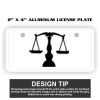 2" X 4" Aluminum License Plate  Thumbnail