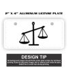 2" X 4" Aluminum License Plate  Thumbnail