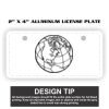 2" X 4" Aluminum License Plate  Thumbnail