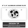 2" X 4" Aluminum License Plate  Thumbnail
