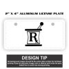 2" X 4" Aluminum License Plate  Thumbnail