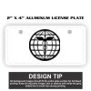 2" X 4" Aluminum License Plate  Thumbnail