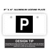 2" X 4" Aluminum License Plate  Thumbnail