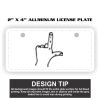 2" X 4" Aluminum License Plate  Thumbnail