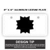 2" X 4" Aluminum License Plate  Thumbnail