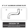 2" X 4" Aluminum License Plate  Thumbnail