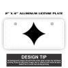 2" X 4" Aluminum License Plate  Thumbnail