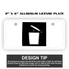 2" X 4" Aluminum License Plate  Thumbnail