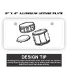 2" X 4" Aluminum License Plate  Thumbnail