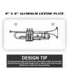 2" X 4" Aluminum License Plate  Thumbnail