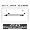 2" X 4" Aluminum License Plate  Thumbnail