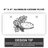 2" X 4" Aluminum License Plate  Thumbnail