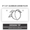 2" X 4" Aluminum License Plate  Thumbnail