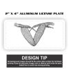 2" X 4" Aluminum License Plate  Thumbnail