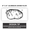 2" X 4" Aluminum License Plate  Thumbnail