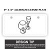 2" X 4" Aluminum License Plate  Thumbnail