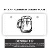 2" X 4" Aluminum License Plate  Thumbnail