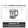 2" X 4" Aluminum License Plate  Thumbnail