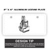 2" X 4" Aluminum License Plate  Thumbnail