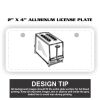 2" X 4" Aluminum License Plate  Thumbnail